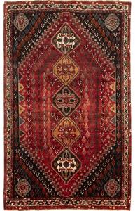 Tappeto Shiraz Stilizzato Rosso Scuro Nero 167x273 Cm