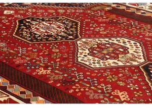Tappeto Shiraz Stilizzato Rosso Blu Scuro 188x290 Cm