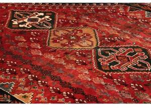 Tappeto Shiraz Stilizzato Rosso Scuro Nero 167x273 Cm
