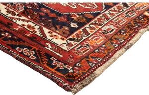 Tappeto Shiraz Geometrico Rosso Mattone Blu Scuro 187x283 Cm