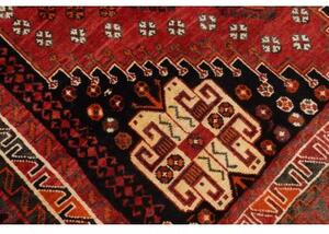Tappeto Shiraz Fine Stilizzato Rosso Ruggine Nero Carbone 160x260 Cm