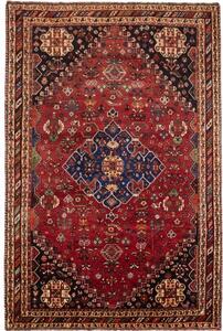 Tappeto Shiraz Fine Stilizzato Rosso Blu Scuro 178x270 Cm