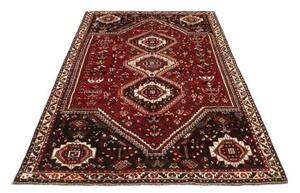 Tappeto Shiraz Stilizzato Rosso Scuro Marrone 167x261 Cm