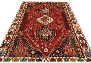 Tappeto Shiraz Stilizzato Rosso Blu Scuro 188x290 Cm