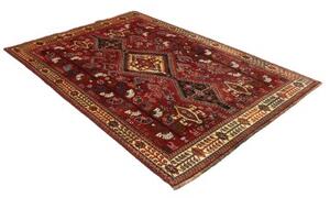 Tappeto Shiraz Fine Stilizzato Rosso Avorio 160x240 Cm