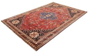 Tappeto Shiraz Fine Stilizzato Rosso Blu Scuro 178x270 Cm