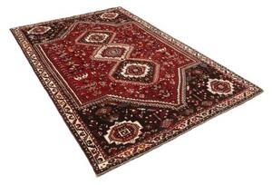 Tappeto Shiraz Stilizzato Rosso Scuro Marrone 167x261 Cm