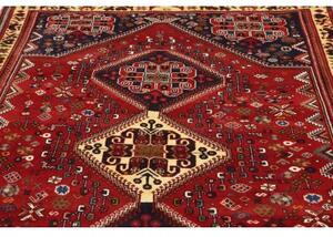 Tappeto Shiraz Stilizzato Rosso Blu Scuro 175x287 Cm