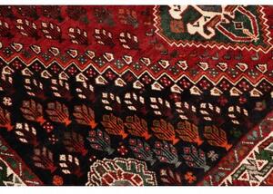 Tappeto Shiraz Stilizzato Rosso Scuro Nero 167x273 Cm