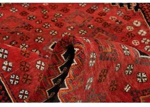 Tappeto Shiraz Fine Stilizzato Rosso Ruggine Nero Carbone 160x260 Cm
