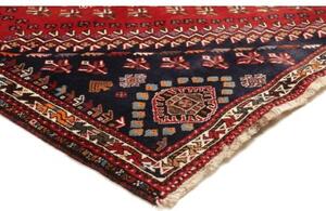 Tappeto Shiraz Fine Geometrico Rosso Blu Scuro 182x258 Cm