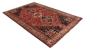Tappeto Shiraz Geometrico Rosso Nero 170x260 Cm