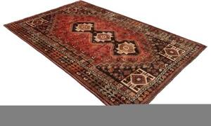 Tappeto Shiraz Geometrico Rosso Mattone Nero 165x268 Cm