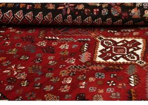 Tappeto Shiraz Stilizzato Rosso Scuro Nero 175x250 Cm