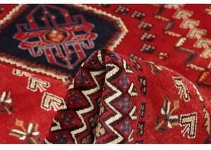 Tappeto Shiraz Fine Geometrico Rosso Blu Scuro 182x258 Cm