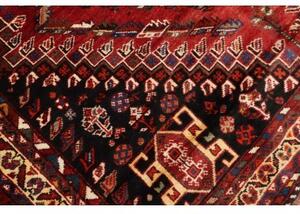 Tappeto Shiraz Stilizzato Rosso Nero 177x270 Cm