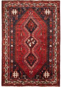 Tappeto Shiraz Geometrico Rosso Mattone Blu Scuro 170x250 Cm