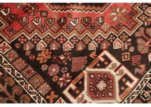 Tappeto Shiraz Geometrico Rosso Mattone Nero 165x268 Cm