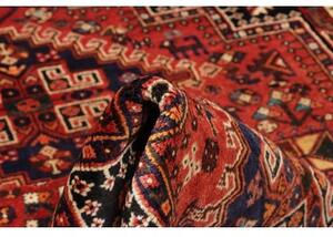 Tappeto Shiraz Geometrico Rosso Scuro Blu Notte 168x258 Cm