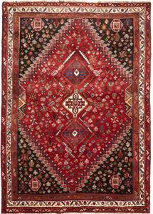 Tappeto Shiraz Stilizzato Rosso Scuro Nero 175x250 Cm