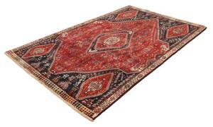 Tappeto Shiraz Fine Stilizzato Rosso Blu Scuro 163x260 Cm