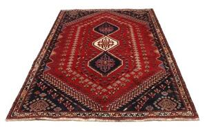 Tappeto Shiraz Fine Geometrico Rosso Blu Scuro 182x258 Cm