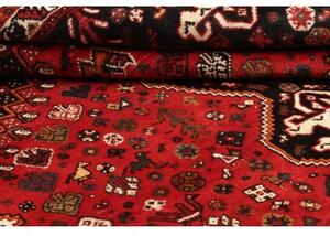 Tappeto Shiraz Stilizzato Rosso Nero 175x262 Cm