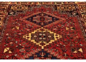 Tappeto Shiraz Geometrico Rosso Scuro Blu Notte 168x258 Cm