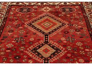 Tappeto Shiraz Stilizzato Rosso Avorio 160x270 Cm