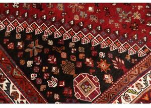 Tappeto Shiraz Stilizzato Rosso Scuro Nero 175x250 Cm