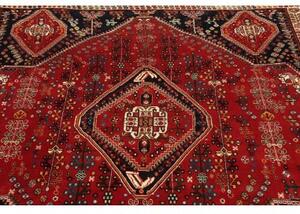 Tappeto Shiraz Fine Stilizzato Rosso Blu Scuro 163x260 Cm