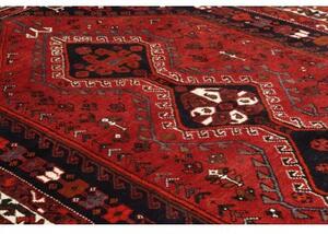 Tappeto Shiraz Geometrico Rosso Mattone Blu Scuro 170x250 Cm