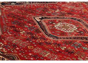Tappeto Shiraz Fine Stilizzato Rosso Blu Scuro 163x260 Cm