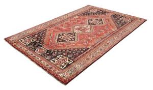 Tappeto Shiraz Geometrico Rosso Nero 170x260 Cm