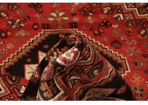 Tappeto Shiraz Geometrico Rosso Mattone Nero 165x268 Cm