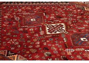Tappeto Shiraz Stilizzato Rosso Scuro Nero 175x250 Cm