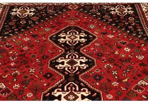 Tappeto Shiraz Stilizzato Rosso Nero 175x262 Cm