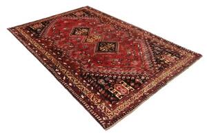 Tappeto Shiraz Stilizzato Rosso Nero 177x270 Cm