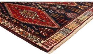 Tappeto Shiraz Fine Stilizzato Rosso Blu Scuro 163x260 Cm