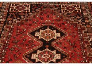 Tappeto Shiraz Geometrico Rosso Mattone Nero 165x268 Cm