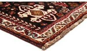 Tappeto Shiraz Stilizzato Rosso Nero 175x262 Cm