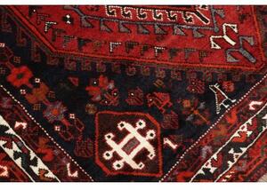 Tappeto Shiraz Geometrico Rosso Mattone Blu Scuro 170x250 Cm