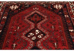 Tappeto Shiraz Geometrico Rosso Mattone Blu Scuro 170x250 Cm