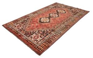 Tappeto Shiraz Geometrico Rosso Mattone Nero 165x268 Cm