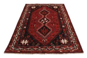 Tappeto Shiraz Geometrico Rosso Mattone Blu Scuro 170x250 Cm