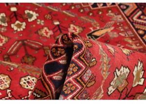 Tappeto Shiraz Fine Stilizzato Rosso Blu Scuro 168x255 Cm