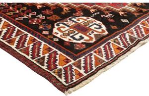 Tappeto Shiraz Stilizzato Rosso Scuro Nero 170x255 Cm