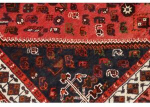 Tappeto Shiraz Stilizzato Rosso Mattone Blu Notte 160x258 Cm