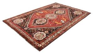 Tappeto Shiraz Stilizzato Rosso Scuro Nero 182x270 Cm