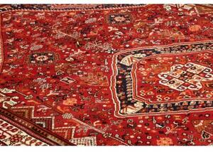 Tappeto Shiraz Geometrico Rosso Mattone Blu Scuro 160x258 Cm